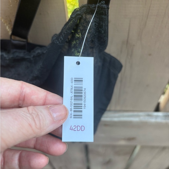 🎉NWT SEXY Adore Me Black Lace Bra with Pink Bows - Picture 6 of 12